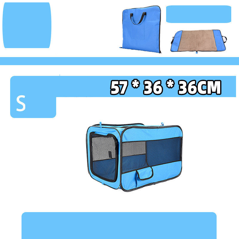 Portable Folding Pet Travel Carrier with Safety Zippers